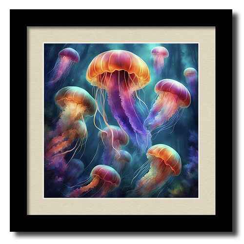 Luminous Jellyfish framed print