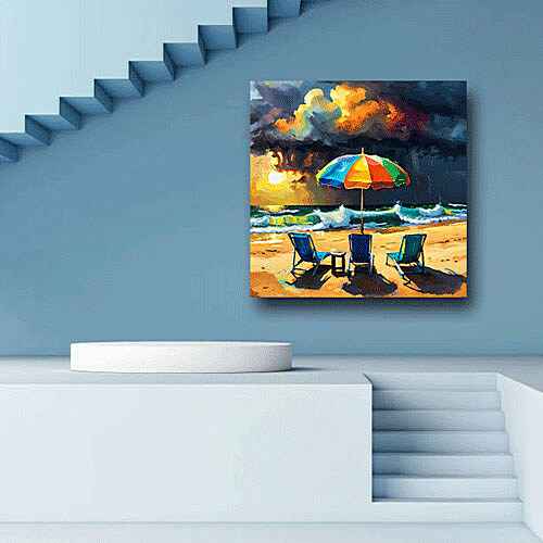 ​Colorful Beach Umbrella wall view