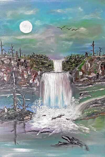 Full Moon Waterfall