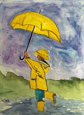 playing in the rain